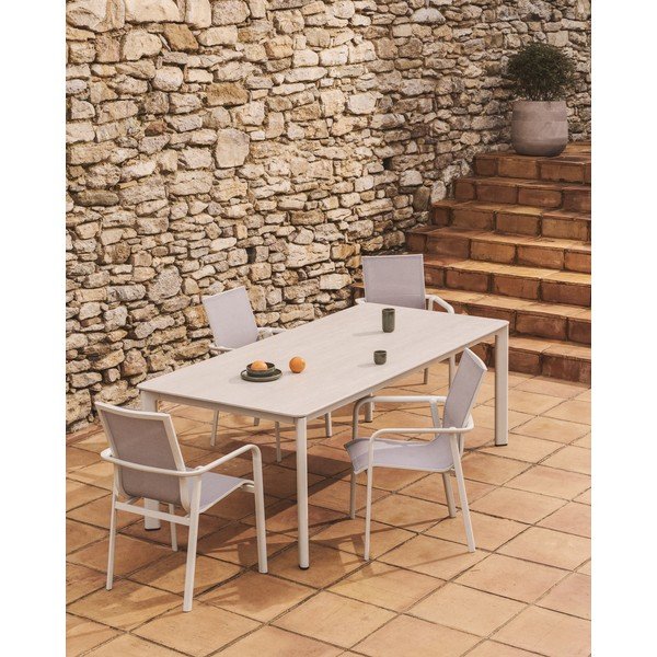 Zahradní jídelní stůl s deskou z kamene 100x220 cm Anafi – Kave Home-image-1