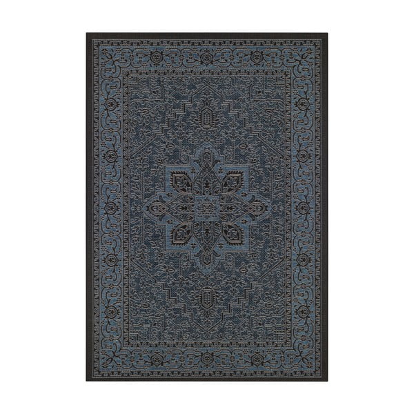 Černo-modrý venkovní koberec NORTHRUGS Anjara, 140 x 200 cm