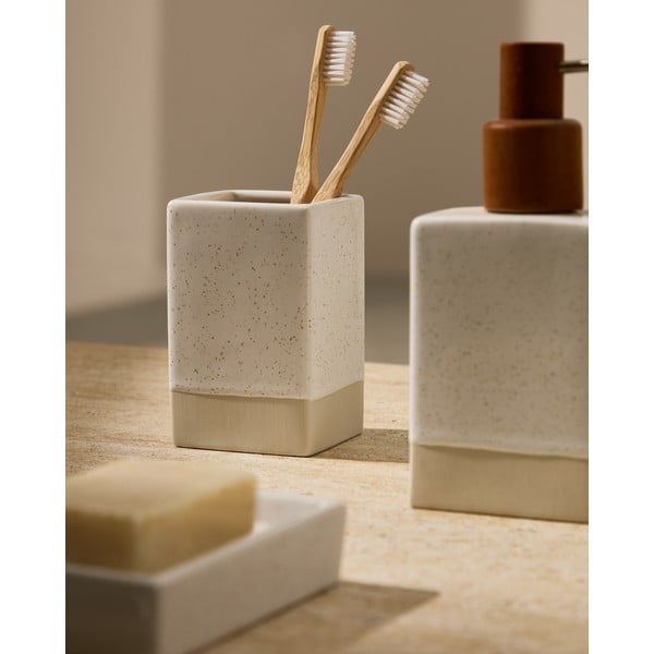 Krémová keramická mýdlenka Careli – Kave Home-image-4