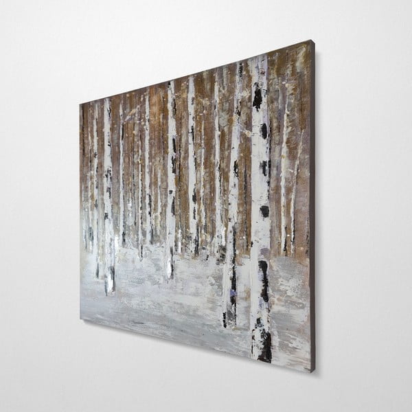 Ručně malovaný obraz 70x70 cm Birch Wood – Wallity-image-4