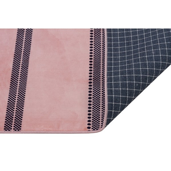 Růžový pratelný koberec běhoun 200x80 cm - Vitaus-image-2