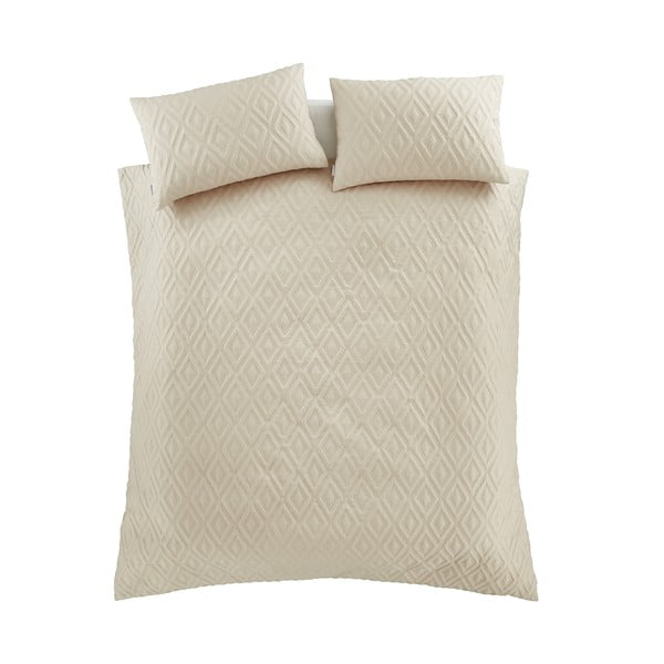 Béžové povlečení na dvoulůžko/prodloužené 230x220 cm Jacob Geo – Catherine Lansfield