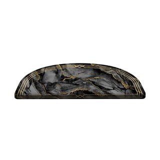Černé nášlapy na schody v sadě 16 ks 65x20 cm Marble Dream - Vitaus
