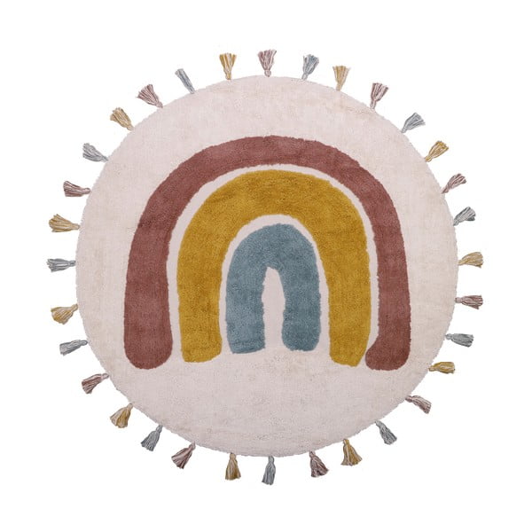 Dětský ručně vyrobený koberec Nattiot Rainbow, ø 110 cm