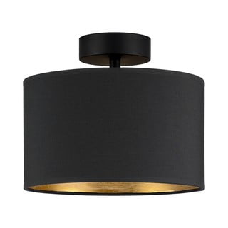 Černé stropní svítidlo s detailem ve zlaté barvě Bulb Attack Tres S, ⌀ 25 cm