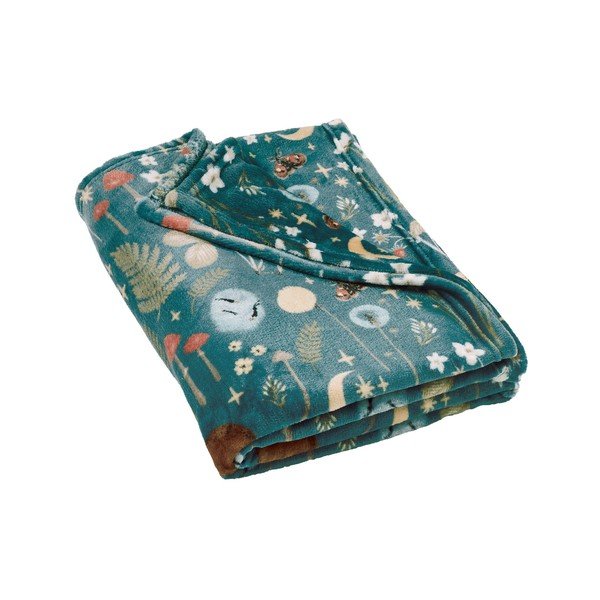 Zelená deka z mikroplyše 130x170 cm Enchanted Twilight Animals – Catherine Lansfield