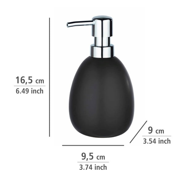 Matně černý keramický dávkovač mýdla Wenko Polaris-image-3
