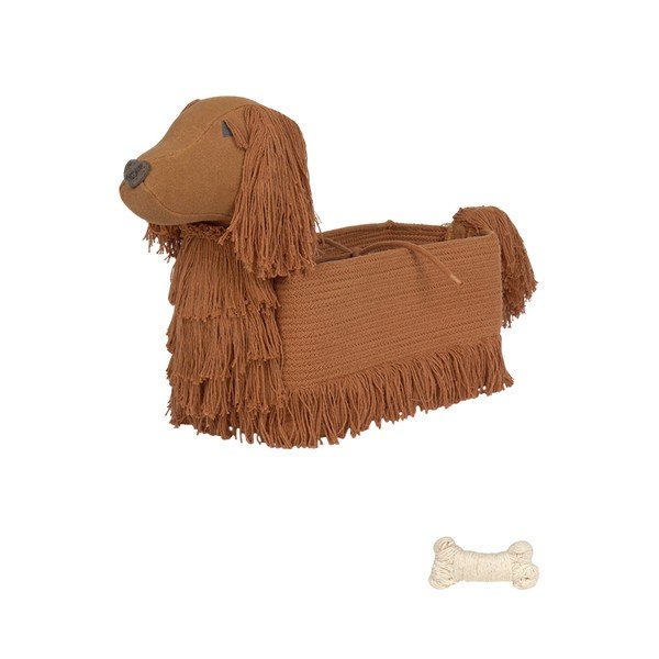 Hnědý látkový dětský koš na hračky 68x24x35 cm Poppy – Lorena Canals