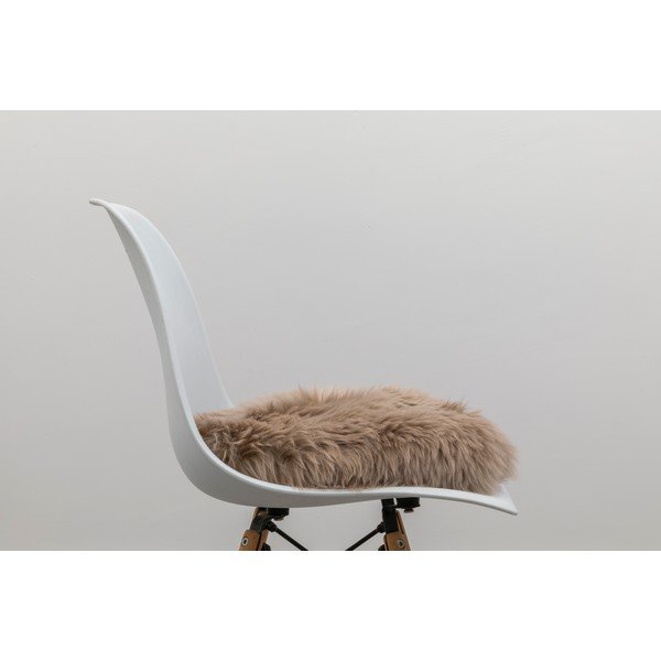 Béžový podsedák z ovčí kožešiny Native Natural Round, ⌀ 40 cm-image-2