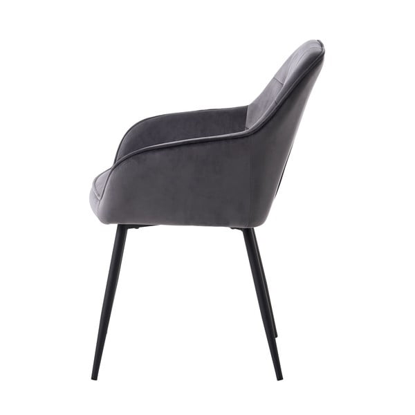 Šedá čalouněná jídelní křesla v sadě 2 ks s područkami Nolan Square – Unique Furniture-image-2