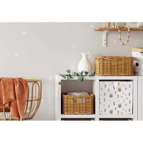 Bílý látkový dětský organizér na hračky  32x32x32 cm Sweet Bunnies – Butter Kings-image-1