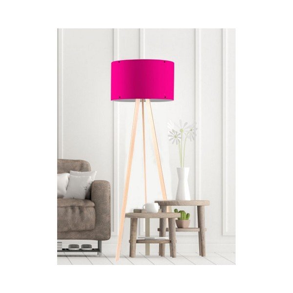Tmavě růžová stojací lampa Simple