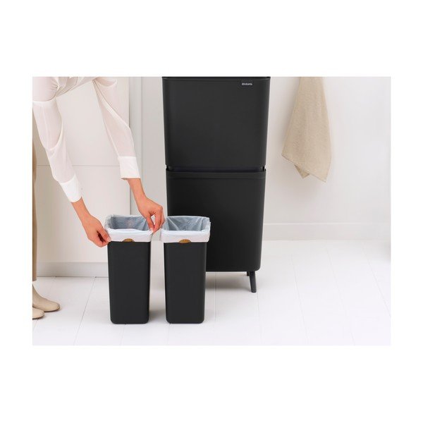 Tmavě šedý plastový odpadkový koš 25+10+10 l na tříděný odpad SortUp Recycle Hi – Brabantia-image-3