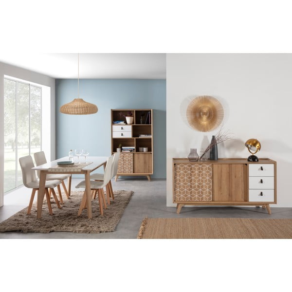 Hnědo-bílá knihovna Marckeric Java-image-1