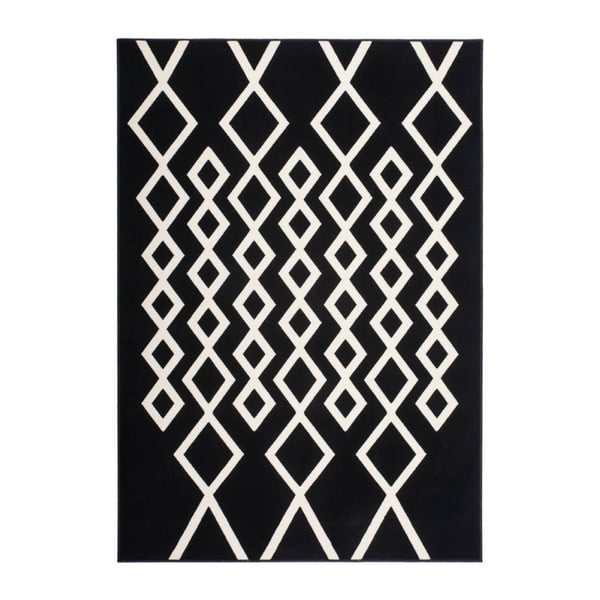 Černo-bílý koberec Kayoom Sentosa Peer, 80 x 300 cm