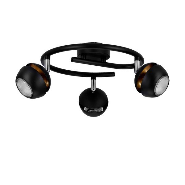 Stropní svítidlo s kovovým stínidlem v černo-zlaté barvě 38x38 cm Boni – Candellux Lighting