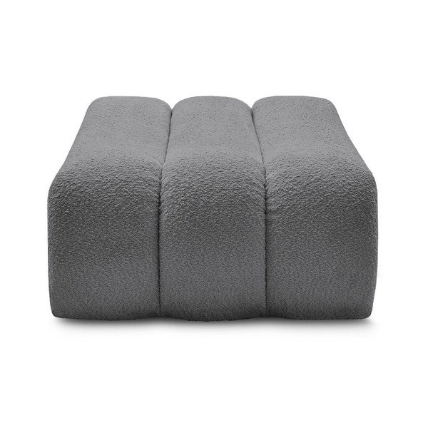 Šedá podnožka z textilie bouclé Azra – Bobochic Paris-image-4