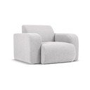 Světle šedé křeslo z textilie bouclé Molino – Micadoni Home