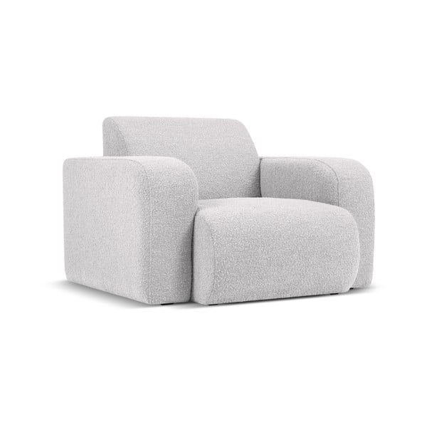 Světle šedé křeslo z textilie bouclé Molino – Micadoni Home