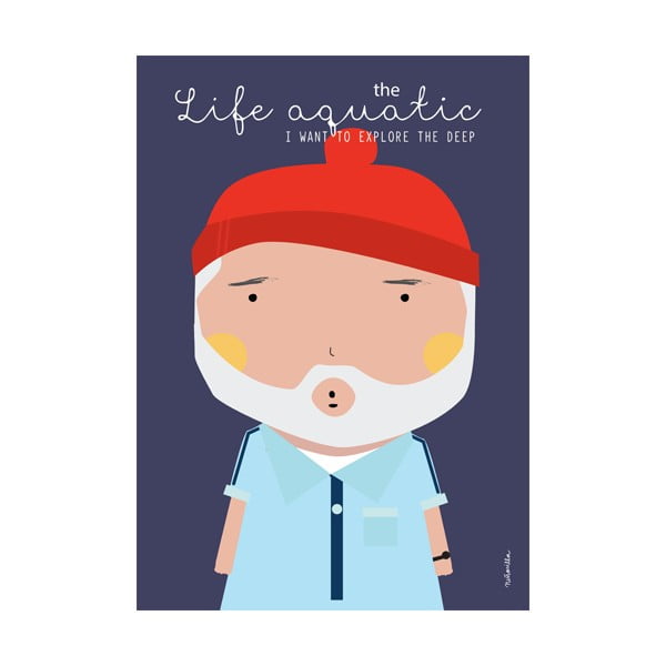 Plakát NiñaSilla Life Aquatic, 21 x 42 cm