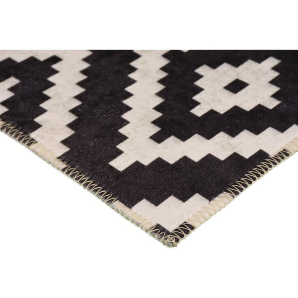 Černý pratelný koberec 180x120 cm - Vitaus-image-2