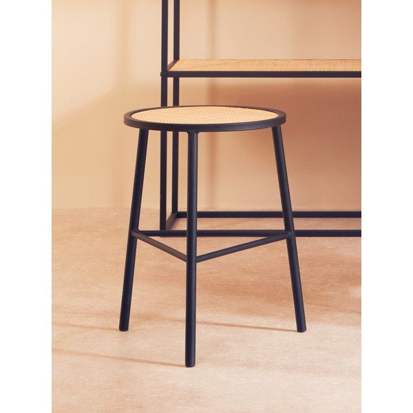 Černá/v přírodní barvě ratanová stolička Depok – Premier Housewares-image-1