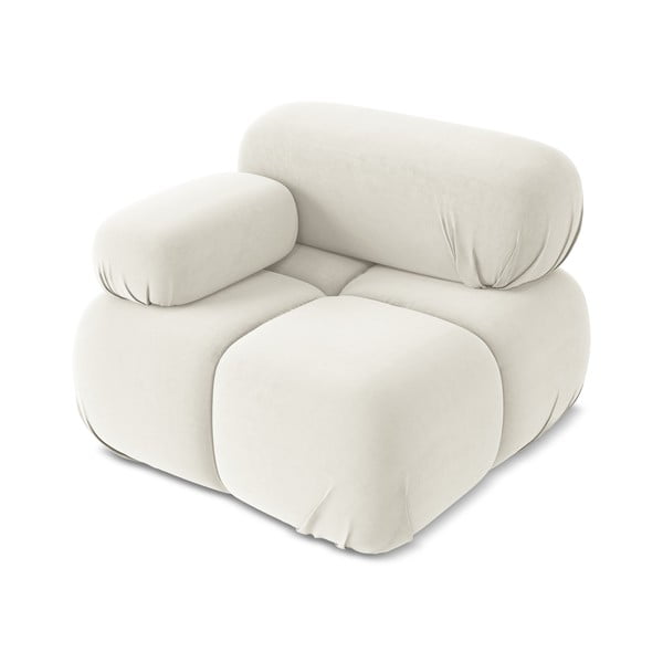 Bílý sametový modul pohovky (levý roh) Lokua – Makamii-image-2