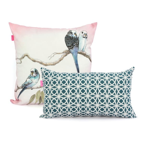 Sada 2 bavlněných povlaků na polštář Happy Friday Eucalyptus-image-2