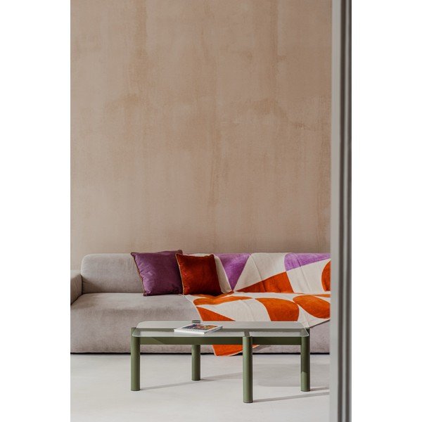 Zelený konferenční stolek se skleněnou deskou 55x105 cm Kob – noo.ma-image-1