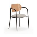 Šedá jídelní židle v dekoru dubu Eclipse - Teulat