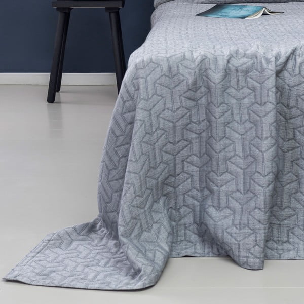 Tmavě šedý přehoz z recyklované bavlny na jednolůžko 140x250 cm Trio – Mette Ditmer Denmark-image-2