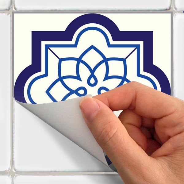 Sada 24 nástěnných samolepek Ambiance Decals Tiles Eusebio, 10 x 10 cm-image-1