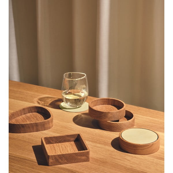 Dekorativní dřevěný úložný box v přírodní barvě 14x12,5x3 cm Curve S – LIND DNA-image-2