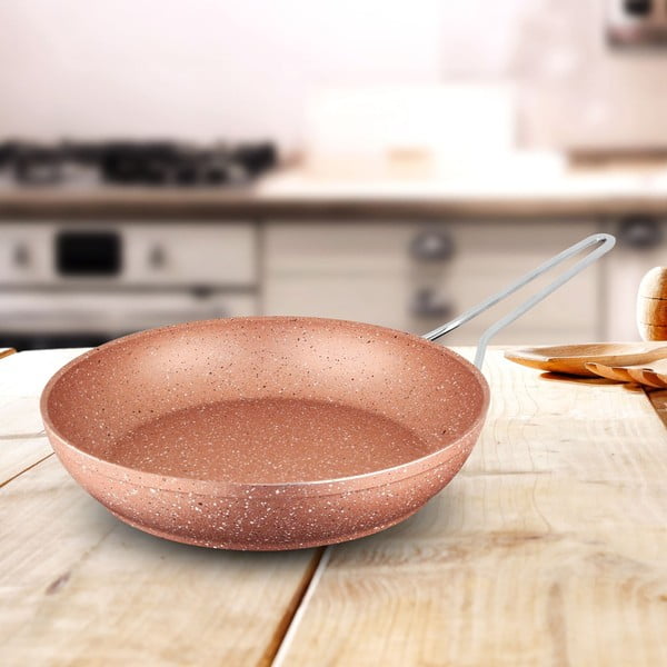 Růžová hliníková pánev Güral Porselen Classic, ø 28 cm-image-1