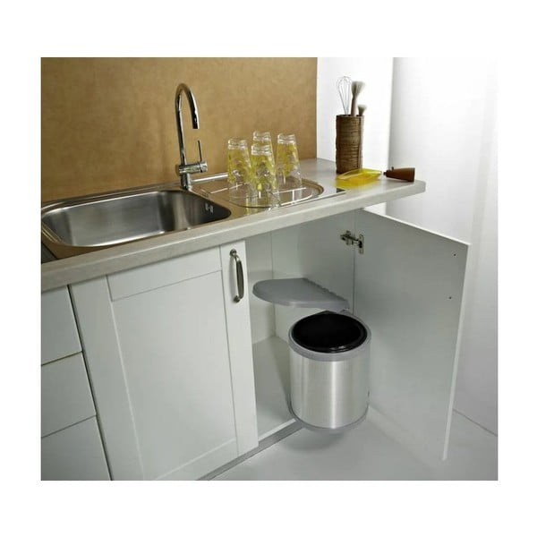 Vestavěný kovový odpadkový koš 10 l Ring - Elletipi-image-1