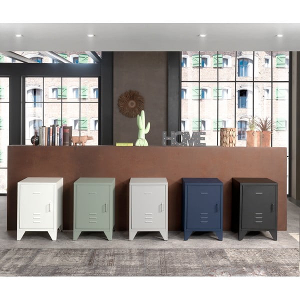 Černý kovový dětský noční stolek BRONXX – Vipack-image-2