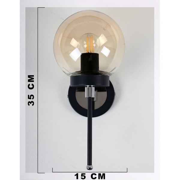 Okrově žluto-černé nástěnné svítidlo ø 15 cm Tokyo – Squid Lighting-image-2