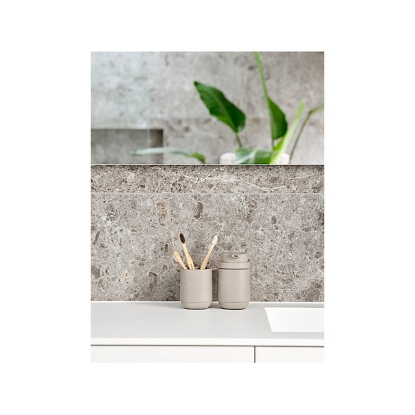 Béžový betonový kelímek na zubní kartáčky Time – Zone-image-3