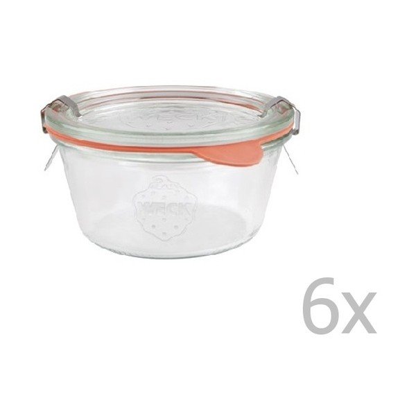Sada 6 zavařovacích sklenic Weck Sturz, 290 ml