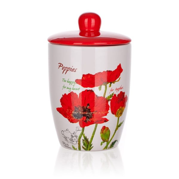 Dóza Red Poppies, 600 ml