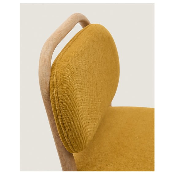 Barová židle v hořčicové barvě (výška sedáku 66 cm) Helda – Kave Home-image-1