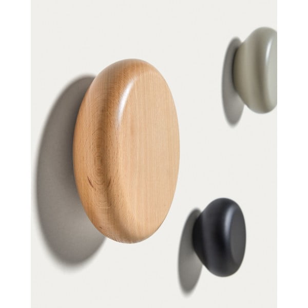 Nástěnné dřevěné háčky v sadě 3 ks Nadue – Kave Home-image-1