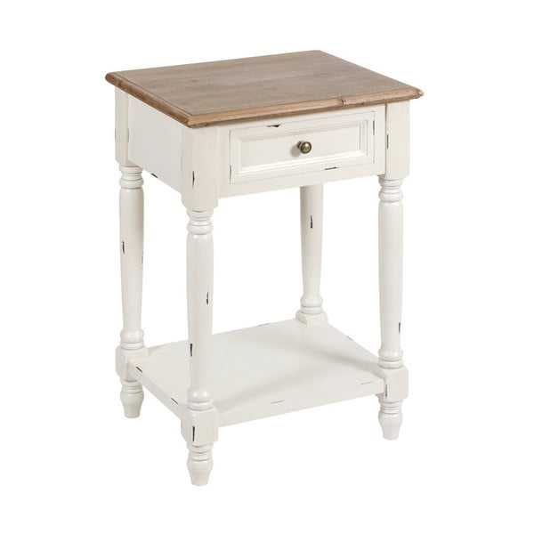 Bílý noční  stolek ze dřeva paulownie Santiago Pons Lauren
