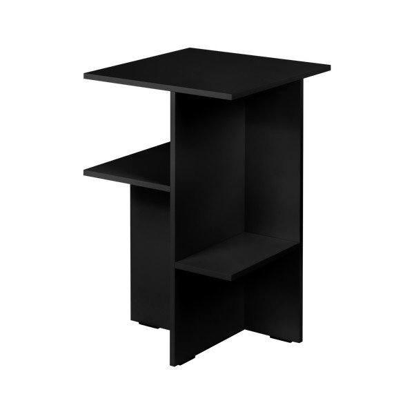 Černý noční stolek s poličkami Atik – noo.ma