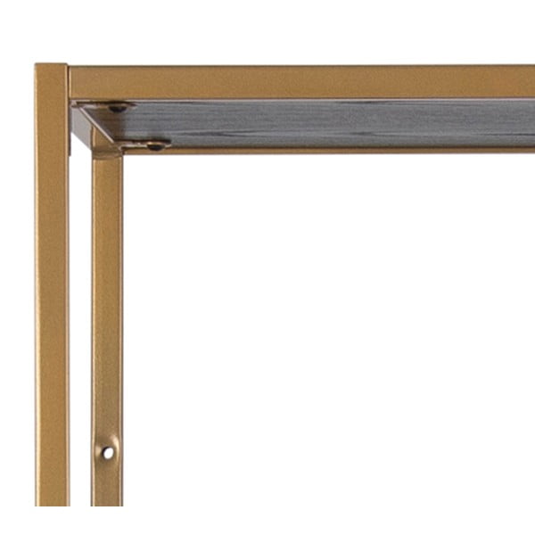 Černá/zlatá knihovna 77x185 cm Seaford – Actona-image-4