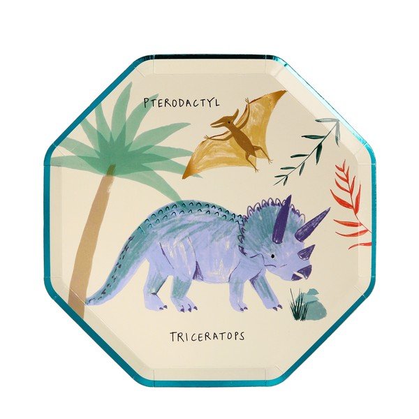 Papírové jednorázové tácky v sadě  8 ks Dinosaur Kingdom – Meri Meri-image-3