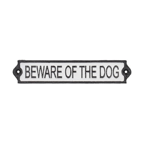 Litinová cedule 26x5 cm Beware of the Dog – Esschert Design