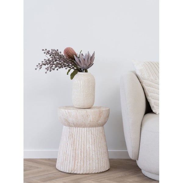 Kamenný kulatý zahradní stolek ø 37 cm Bonn – House Nordic-image-1