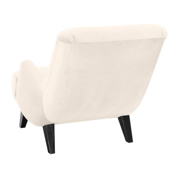Krémové křeslo s černými nohami Max Winzer Brandford Suede-image-1