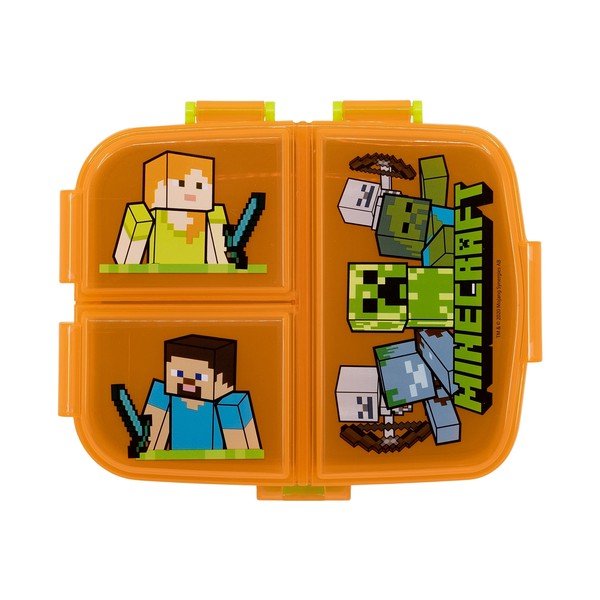 Oranžový plastový dětský svačinový box Minecraft – STOR